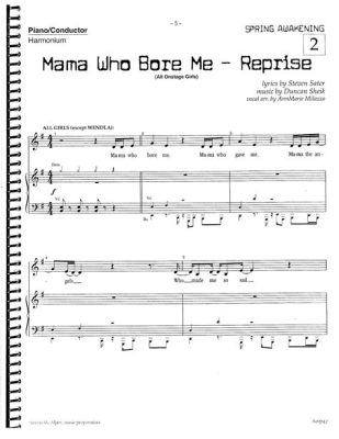 mama who bore me reprise sheet music: How does the act of motherhood manifest in various forms of art and literature?